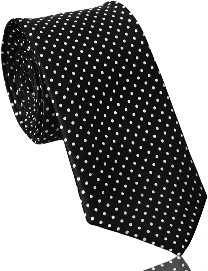 Sdopbinbin Leopard Print and Black Polka Dot Tie for Women and Men - Halloween Cosplay Business Neck Tie - Image 1
